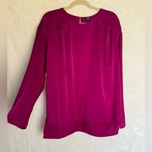Express Pink Long Sleeve Blouse